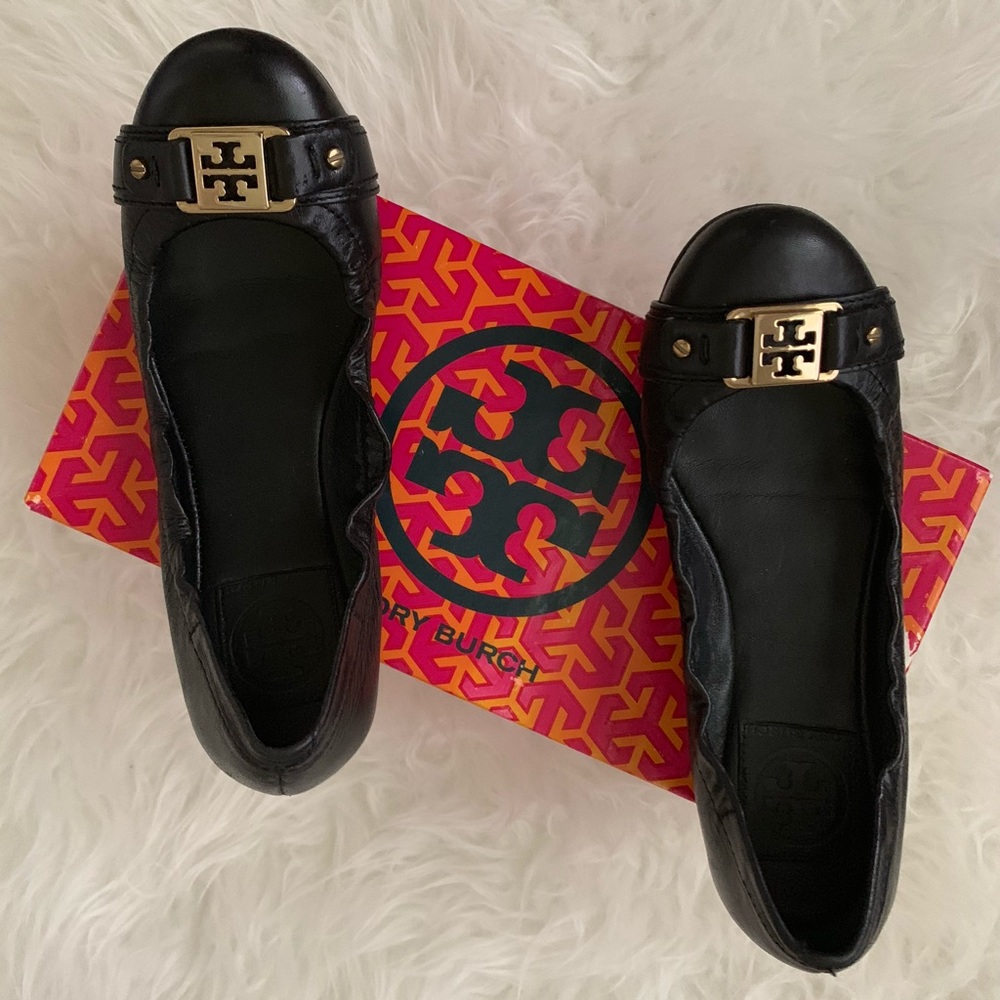Tory Burch Ambrose Ballet Flats Black